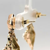 Victorian 10k Enamel and Pearl Earrings (#J5527)