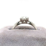 Platinum 1.10 Carat Genuine Natural Diamond Engagement Ring (#J5451)