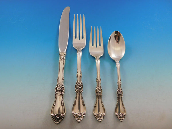 Royal Rose by Wallace Sterling Silver Flatware Set for 8 Service 36 pieces