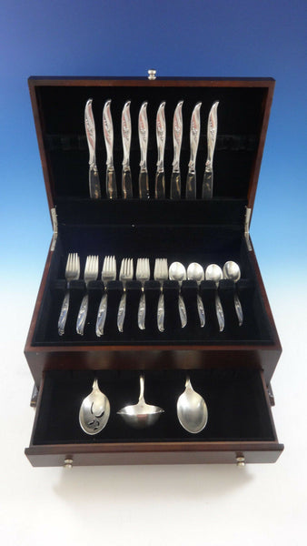 Rose Ballet by International Sterling Silver Flatware Service 8 Set 35 Pieces