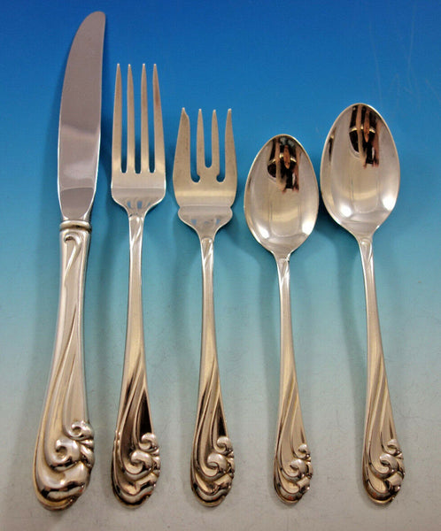Dancing Surf by Kirk Sterling Silver Flatware Set for 8 Service 46 pieces