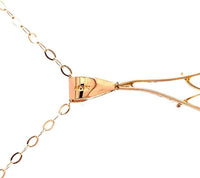 10k Yellow Gold Moonstone Lavaliere Pendant Jewelry (#J5638)