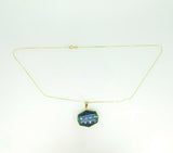 Jim Kaufmann 22 Carat Genuine Natural Opal Intarsia Pendant 14k Gold (#J5031)