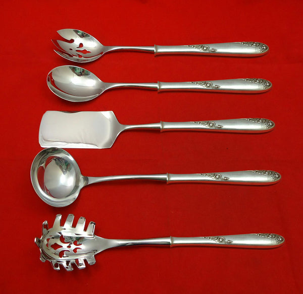 Sweetheart Rose by Lunt Sterling Silver Hostess Set 5pc HHWS  Custom Made