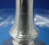 English Victorian Silverplate and Cut Crystal Epergne with Dragon c.1850 (#5790)