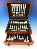 English King by Tiffany Co. Sterling Silver Flatware Set Service 96 pcs Dinner