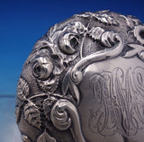 Repousse by R and S Sterling Silver Powder Jar 3 1/4" x 4 1/4" 7.3 ozt. (#7032)
