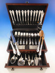 Grand Colonial by Wallace Sterling Silver Flatware Set for 12 Service 91 pieces