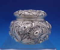 Repousse by R and S Sterling Silver Powder Jar 3 1/4" x 4 1/4" 7.3 ozt. (#7032)