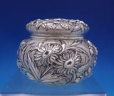 Repousse by R and S Sterling Silver Powder Jar 3 1/4" x 4 1/4" 7.3 ozt. (#7032)