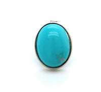 14k White Gold Genuine Natural Kingman Turquoise Stud Earrings (#J6112)
