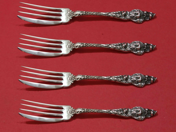 Les Six Fleurs by Reed & Barton Sterling Silver Fish Fork Set 4pc AS Custom