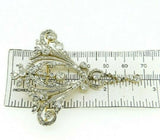 Large 14k Victorian Three Carat Genuine Natural Diamond Pin Pendant (#J3342)