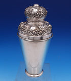 Hungarian Sterling Silver Cocktail Shaker Repoussed Fruit 9 1/2" Tall  (#7812)