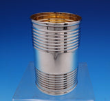 TIffany and Co Sterling Silver Pencil Holder or Cup Blue Enamel Stripes GW #7597