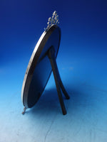 Oval Sterling Silver Tabletop Picture Frame Ribbon Angels 9" x 7" (#6214)
