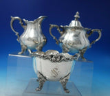 Rose Point by Wallace Silverplate Tea Set 5pc (#6285)