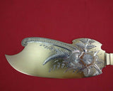 Bright-Cut Sterling Silver Ice Cream Slice Gold Washed 12 1/2" Serving Aesthetic