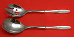 Rose Solitaire by Towle Sterling Silver Salad Serving Set 2pc HHWS  Custom Made