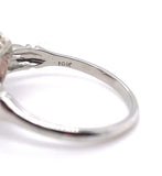 18k White Gold 5 Carat Asscher Cut Pink Genuine Natural Tourmaline Ring (#J5613)