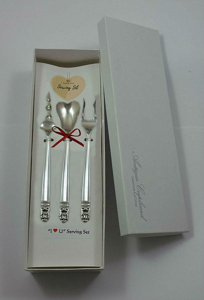 Royal Danish by International Sterling Silver "I Love You" Serving Set Custom