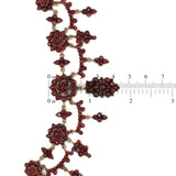 Genuine Natural Bohemian Garnet Necklace w/ Eleven Drops and Four Swags (#J5576)