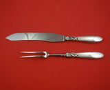 Dolphin by Frigast Sterling Silver Roast Carving Set 2pc HH WS Knife 12"