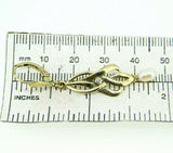 8k Yellow Gold Art Nouveau Style Drop Diamond Earrings (#J4474)