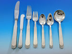 Ripple by Hans Hansen Danish Sterling Silver Flatware Set Service 87 pcs Dinner