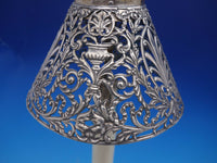 Francis I by Reed & Barton pair of Candlestick #X569 with pierced shades (#4613)