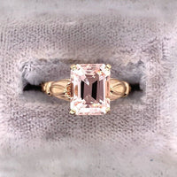 10k Rose Gold 2.15ct Genuine Natural Morganite Ring Jewelry (#J5741)