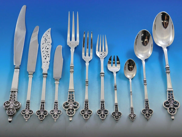 Renaissance by Cardeilhac Christofle Sterling Silver Flatware Set Service 71 Pcs