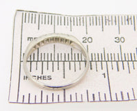 18k White Gold .15ct Genuine Natural Diamond Ring Band (#J3932)