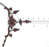 Genuine Natural Bohemian Garnet Necklace Three Drops Victorian 15" (#J6092)