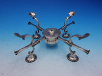 Georgian English Sterling Silver Adjustable Warming Stand with Burner (#4205)