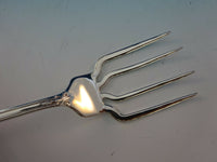 Rose Point by Wallace Sterling Silver BBQ Serving Fork 7 1/2" Custom Made