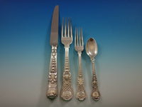 Coburg by Various English Sterling Silver Flatware Set Service 33 pieces Dinner