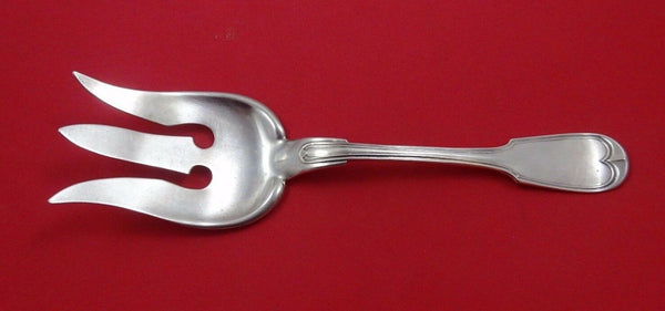 Graff W and D Sterling Silver Salad Serving Fork Fiddle Thread Type 8 7/8"