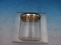 English Victorian Sterling Silver & Glass Dresser Jar Oval London 1896 (#6632)