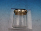English Victorian Sterling Silver & Glass Dresser Jar Oval London 1896 (#6632)
