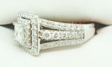 14K Gold 1.5ct Genuine Natural Diamond Ring with 1/2ct Princess (#J2379)