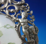 Austrian Sterling Silver Picture Frame with Cherubs Basket Insert Stand (#6070)