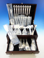 Floreal by Zaramella Italy Sterling Silver Flatware Set 8 Dinner Size 80 Pcs New