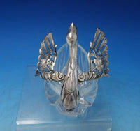 German Sterling Silver Crystal Sugar Basket Swan Form with Movable Wings (#6474)