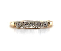 14k Yellow Gold Genuine Natural Diamond Wedding Band Ring Jewelry (#J5843)