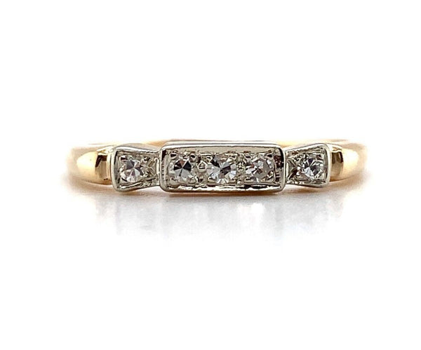 14k Yellow Gold Genuine Natural Diamond Wedding Band Ring Jewelry (#J5843)