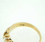 14k Yellow Gold Victorian Belcher .25ct Genuine Natural Diamond Ring (#J749)