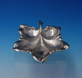 Hungarian Sterling Silver Leaf Dish 1/2" x 6" Long x 5 1/4" Diameter (#4985)