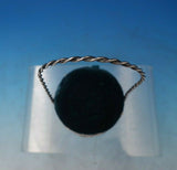 Sterling Silver Pin Cushion with Teal Velvet and Handle 5 1/2" 1.9 ozt. (#6467)
