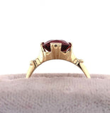 2.11ct Genuine Natural Garnet 10k Yellow Gold Ring Jewelry (#J5777)